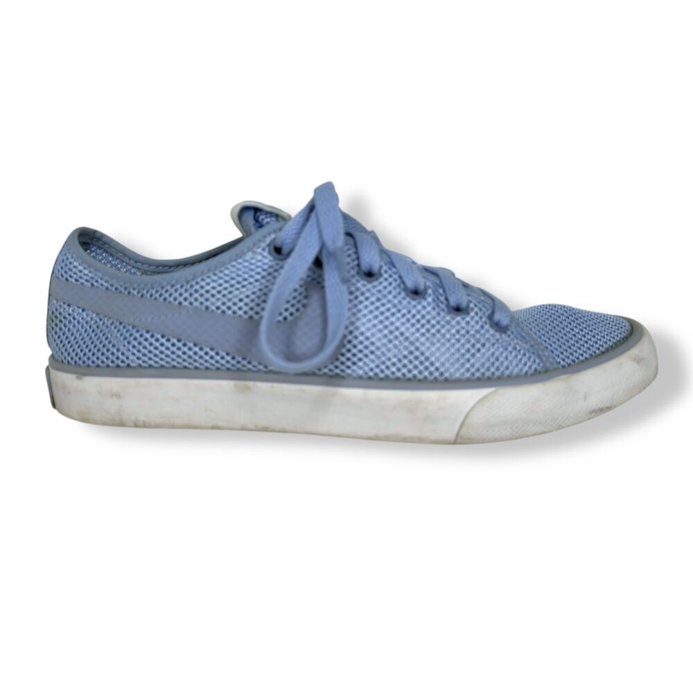 Nike 6.5 Womens Primo Court Mesh Athletic Shoes Aluminum Blue